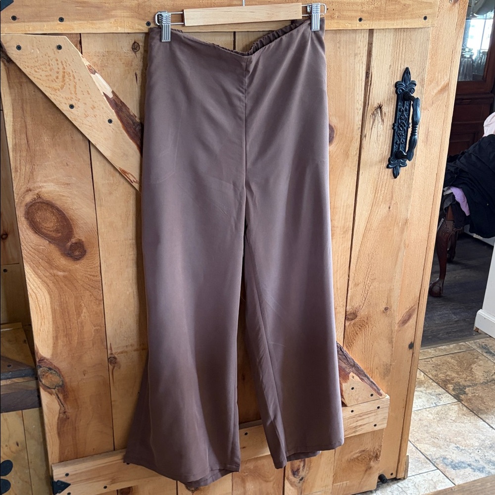 J. Jill Cropped Wide-Leg Pants in Brown, So Soft and airy, XL, New